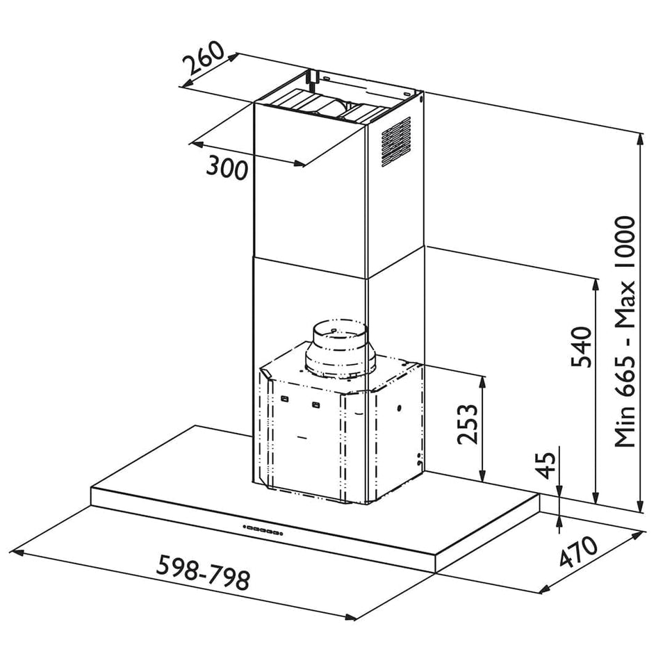 Røroshetta Lyra Ventilator 60/80 RørosHetta Kjøkkenvifte