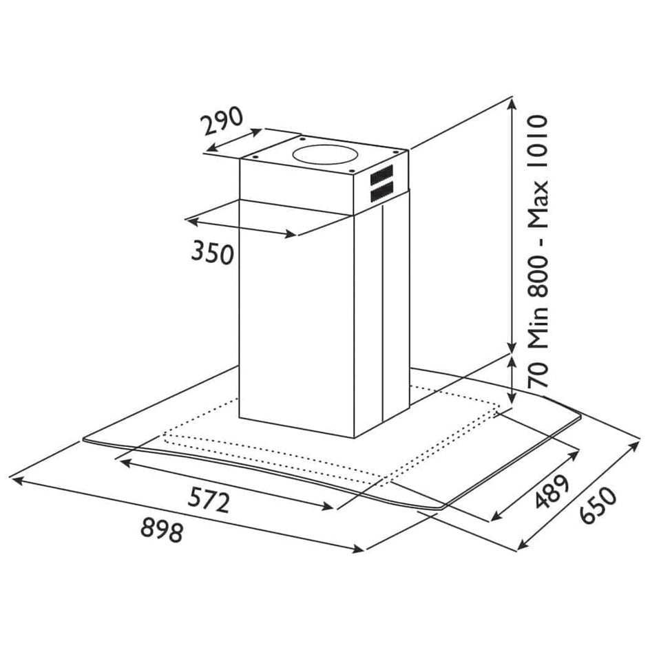 Røroshetta Sigma 90 Ventilator RørosHetta Kjøkkenvifte