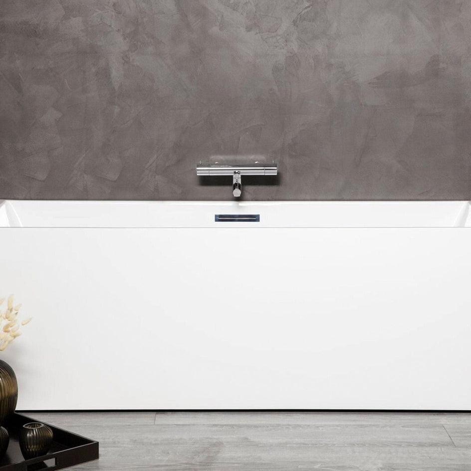 Sanipro Badekar BALI Rektangulært Back-to-wall 180 Hvit / 180cm Sanipro Frittstående badekar SA-10013