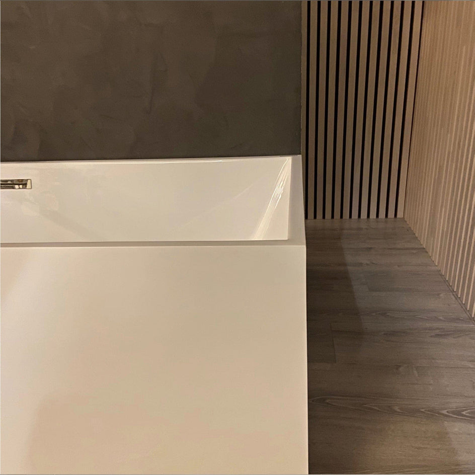 Sanipro Badekar BALI Rektangulært Back-to-wall 180 Hvit / 180cm Sanipro Frittstående badekar SA-10013