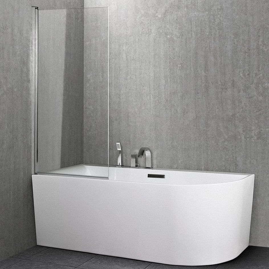 Sanipro Badekarvegg SAFE Collection 75 - laminert Krom / 75cm / Laminert glass Sanipro Badekarvegg SA-10098