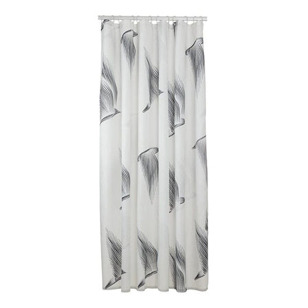 Sealskin Birds dusjforheng 180x200, sort-hvit
