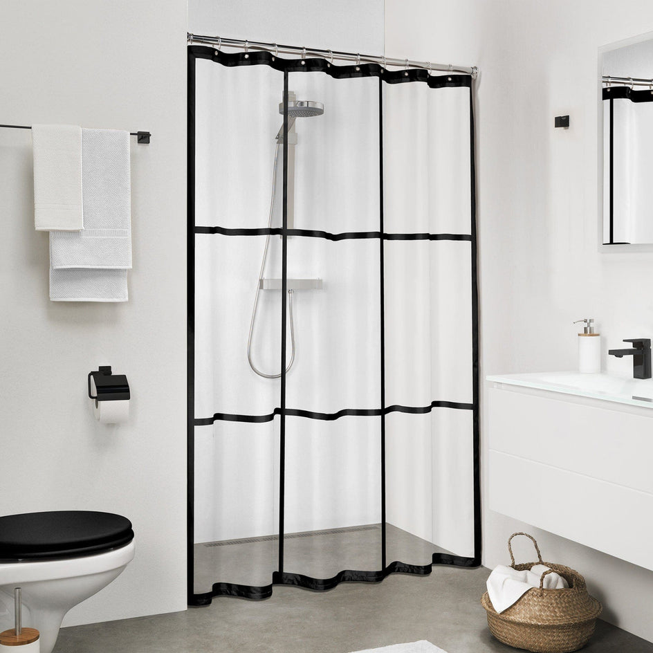 Sealskin Brix Dusjforheng svart dekor Sealskin Dusjforheng CO-210961319