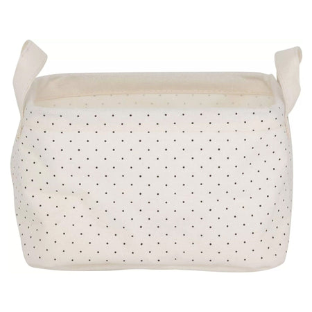 Sealskin Dots rektangulær kurv 21x17 ecru