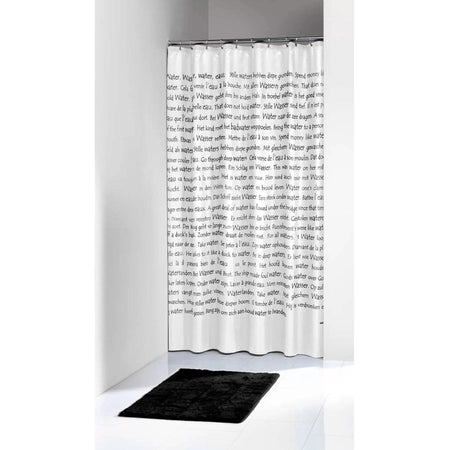 OUTLET: Sealskin Sayings Dusjforheng svart dekor