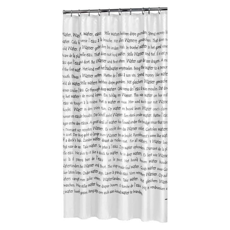 OUTLET: Sealskin Sayings Dusjforheng svart dekor