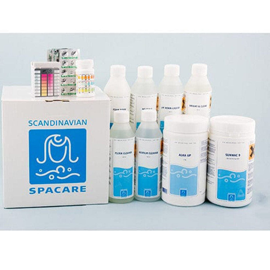 SpaCare Startsett Pleiemidler UtendørsSpa - alle pleiemidler man trenger til utespa SpaCare Kjemikalier til spabad VB-100737