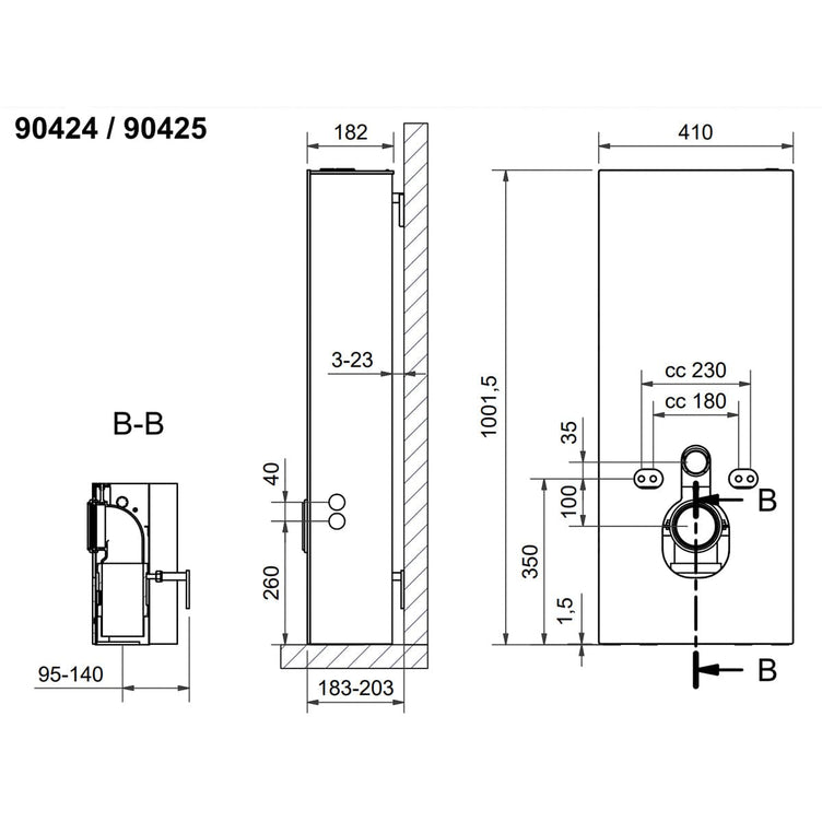 Svedbergs WC-Fixtur Glassbox 180mm
