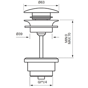 Tapwell 74400 Bunnventil Servant