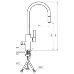 Tapwell ARM885 Kjøkkenarmatur Uttrekk+Avstengning