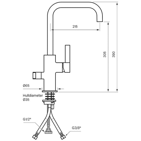 Tapwell ARM984 Kjøkkenarmatur Avstengning