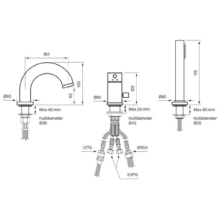 Tapwell BI047 Karkantbatteri 3-hulls