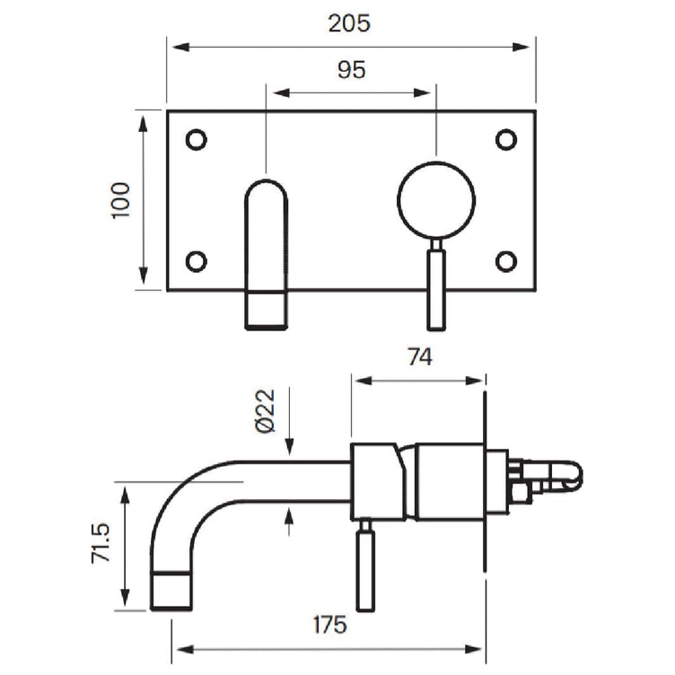 Tapwell BOX006 Servantbatteri Innbygging