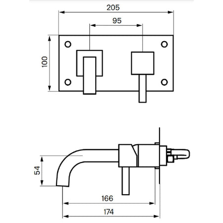 Tapwell BOX006 Square Servantbatteri Innbygging