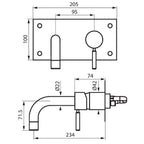 Tapwell BOX008 Servantbatteri Innbygging