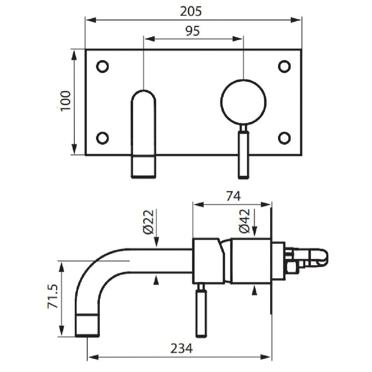 Tapwell BOX008 Servantbatteri Innbygging