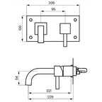 Tapwell BOX008 Square Servantbatteri Innbygging