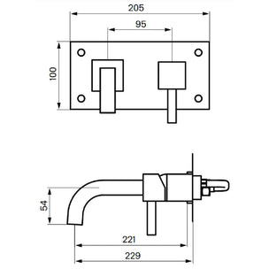 Tapwell BOX008 Square Servantbatteri Innbygging