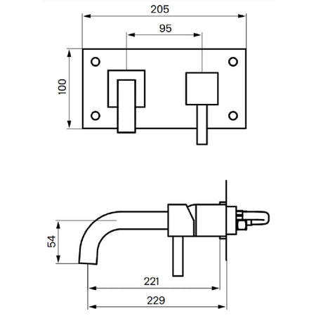 Tapwell BOX008 Square Servantbatteri Innbygging