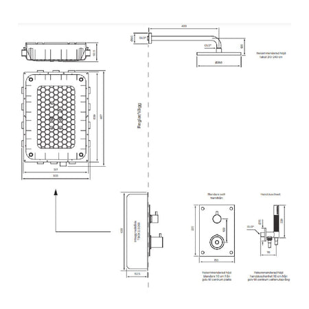 Tapwell BOX7268 ED2 Takdusj Innbygging