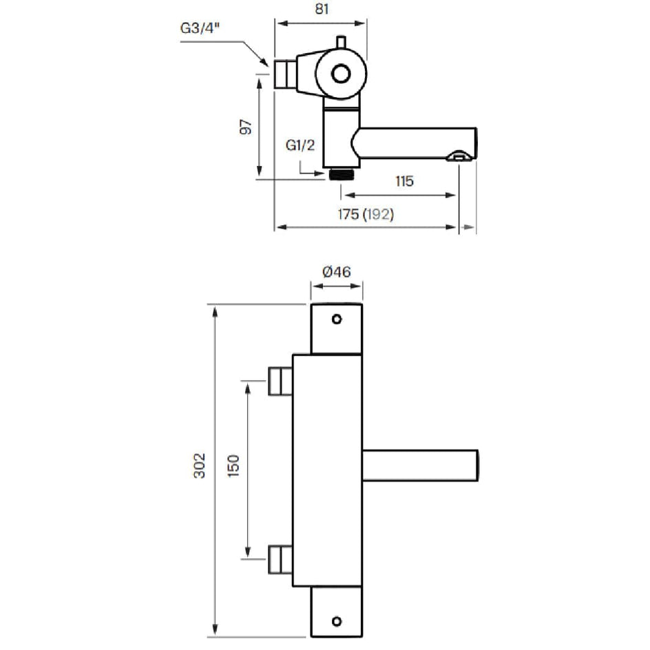 Tapwell EVM022 Badekararmatur Tapwell Badekararmatur