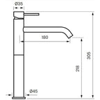 Tapwell EVM082 Høy Servantbatteri
