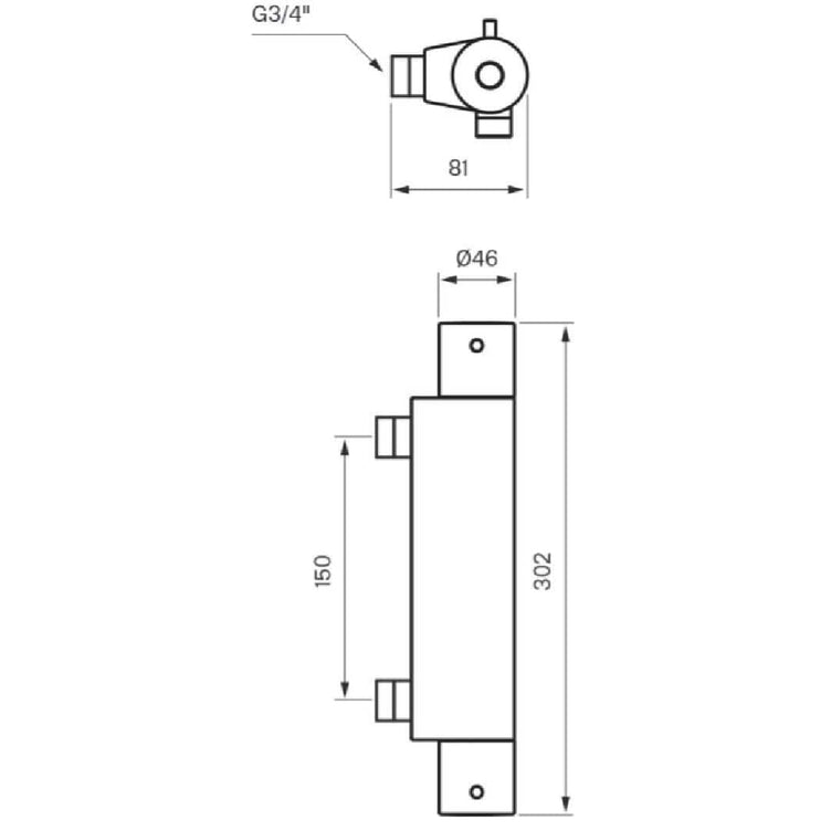 Tapwell EVM168 Dusjbatteri