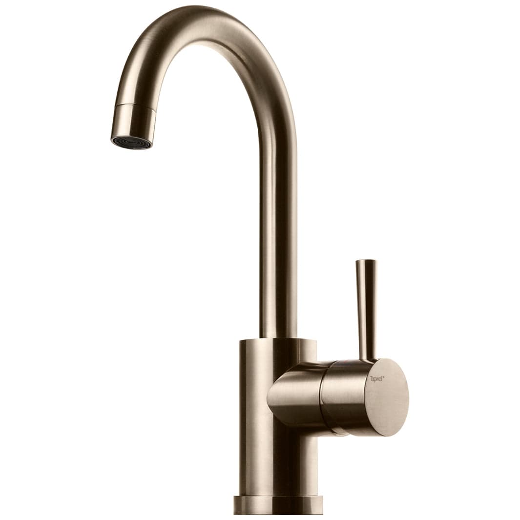 Tapwell EVO078 Servantbatteri - ikke til benkeplate Brushed nickel Tapwell Servantbatteri TA-9423552