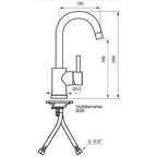 Tapwell EVO078 Servantbatteri ikke til benkeplate