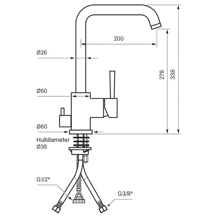 Tapwell EVO984 Kjøkkenarmatur Avstengning