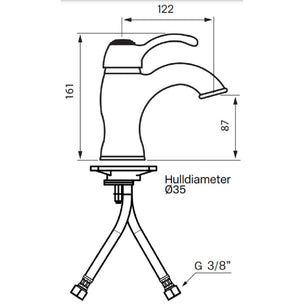 Tapwell Classic FA071 CR Servantbatteri