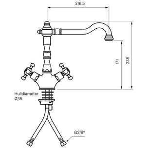Tapwell Classic FBLV180 Kjøkkenarmatur 2-greps