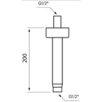 Tapwell FL271-200 Taknedløp L200mm