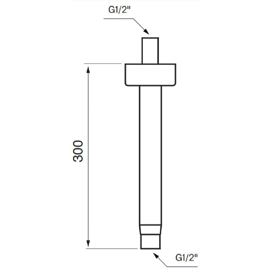 Tapwell FL271-300 Taknedløp L300mm Tapwell Dusjtilbehør