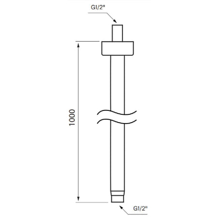 Tapwell FL308-1000 CR Taknedløp L1000mm