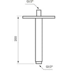 Tapwell FL309-200 CR Taknedløp L200mm