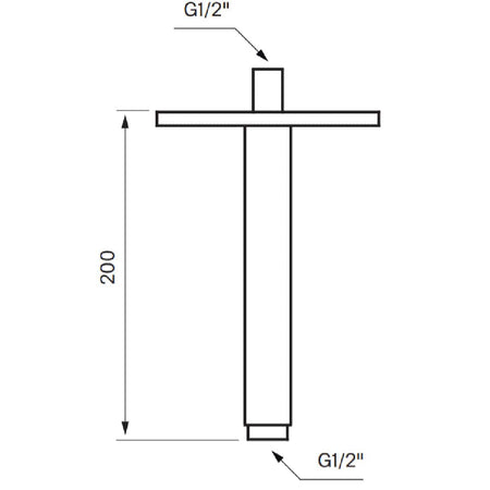 Tapwell FL309-200 CR Taknedløp L200mm