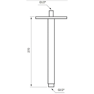 Tapwell FL309-270 Taknedløp L270mm