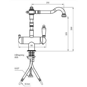 Tapwell Classic FME184 Kjøkkenarmatur Avstengning