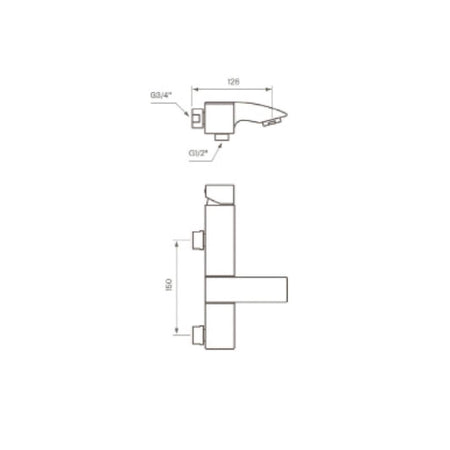 Tapwell LEC023 CR Badekararmatur