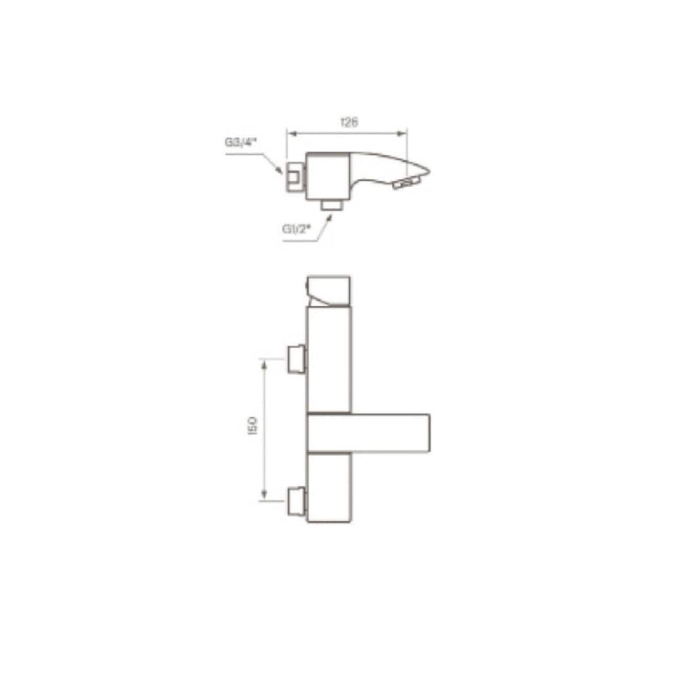 Tapwell LEC023 CR Badekararmatur