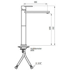 Tapwell LIN081 Høy Servantbatteri H312mm
