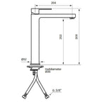 Tapwell RIN081 Høy Servantbatteri H309mm
