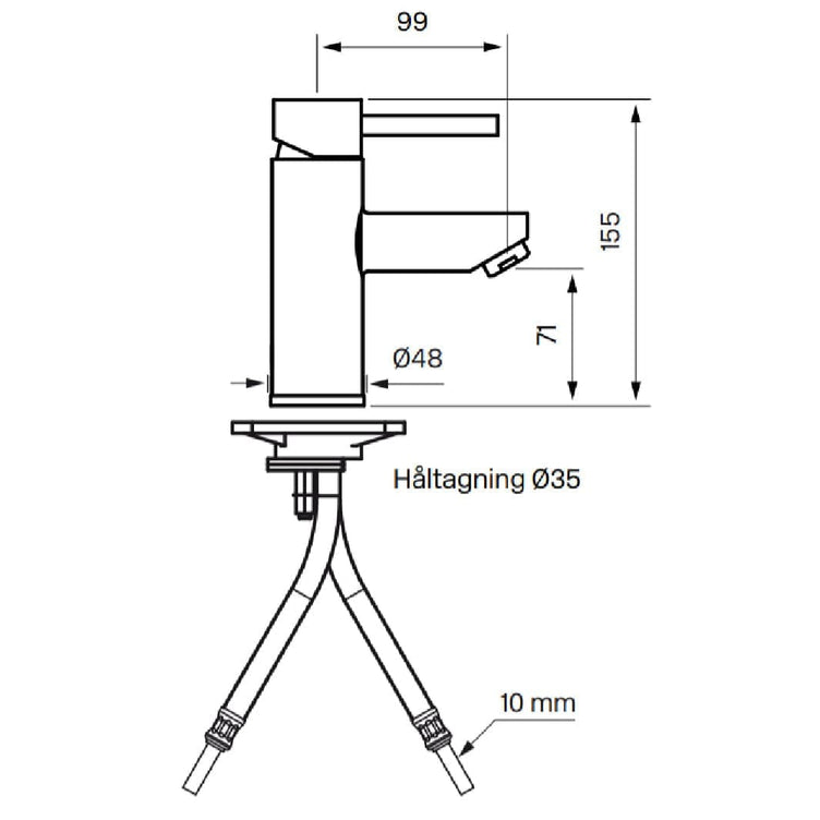 Tapwell SK071 CR Servantbatteri