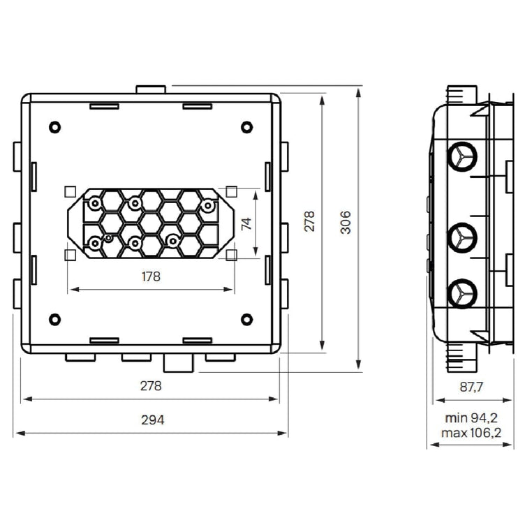 Tapwell T BOX 2.0 Small Innbyggingsboks