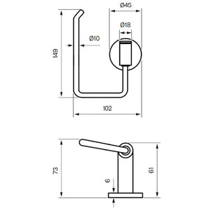 Tapwell TA235 Toalettrullholder Vegghengt uten lokk