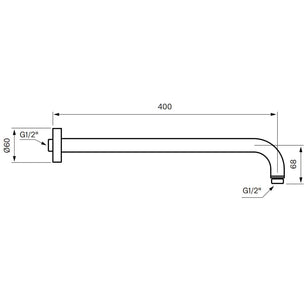 Tapwell ZSOF034 Veggutløp 40cm