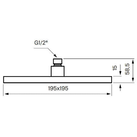 Tapwell ZSOF075 Taksil 195x195mm