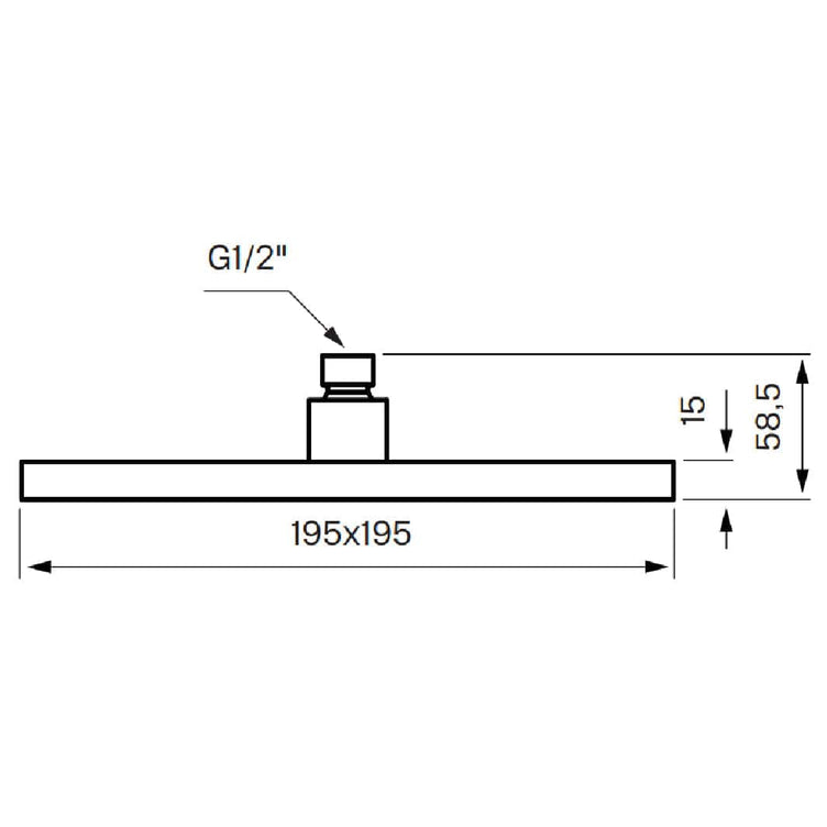 Tapwell ZSOF075 Taksil 195x195mm