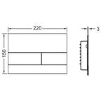 TECEsquare II Betjeningsplate Metall